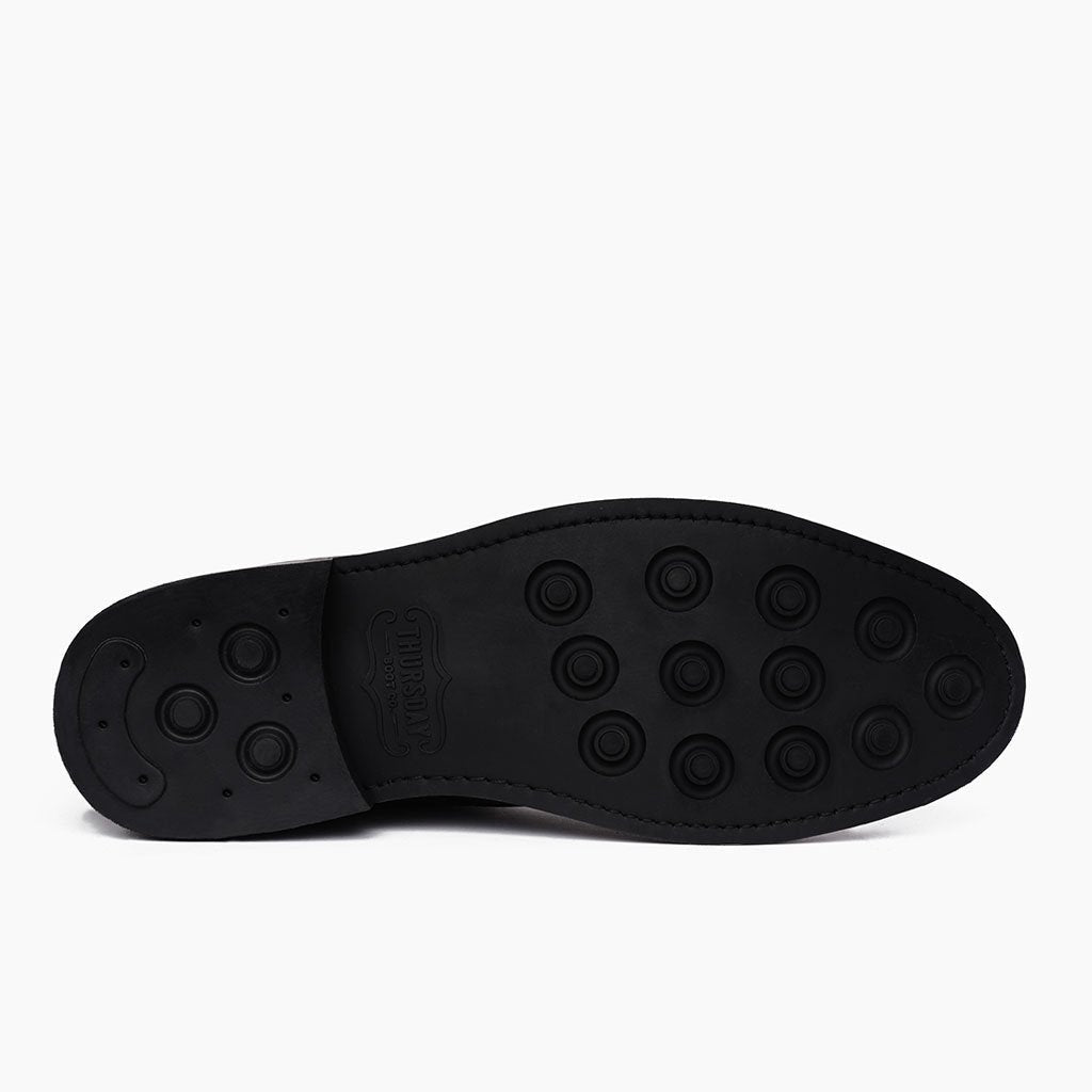 High-Traction Rubber Outsole & Lug Tread Pattern on Cadet Tobacco Leather Boots