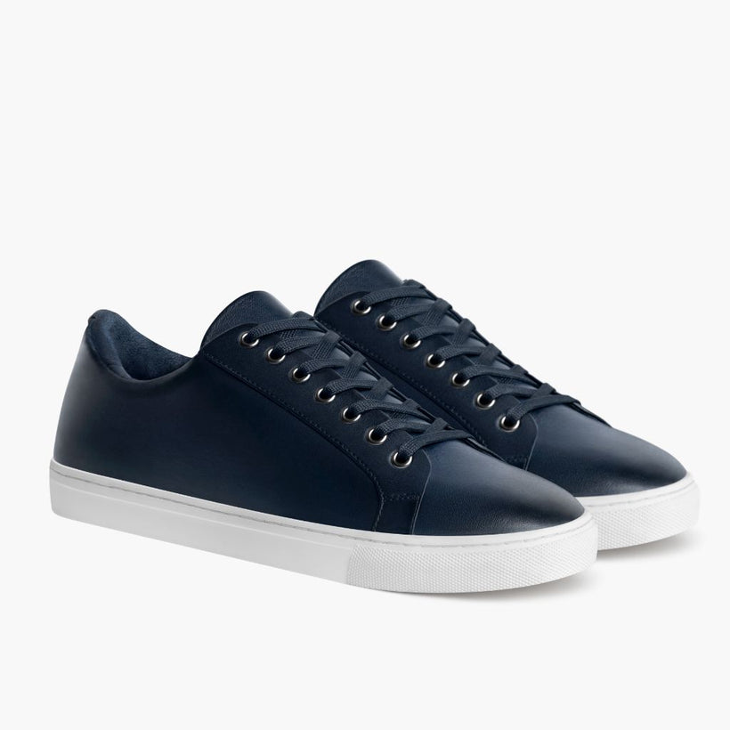Premier Low Top Deep Blue Leather Sneakers