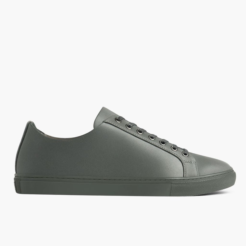 Premier Low Top Grey Leather Sneakers