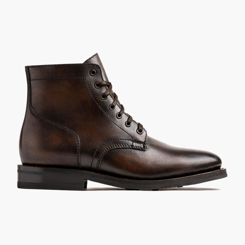 President Black Coffee Leather Boots