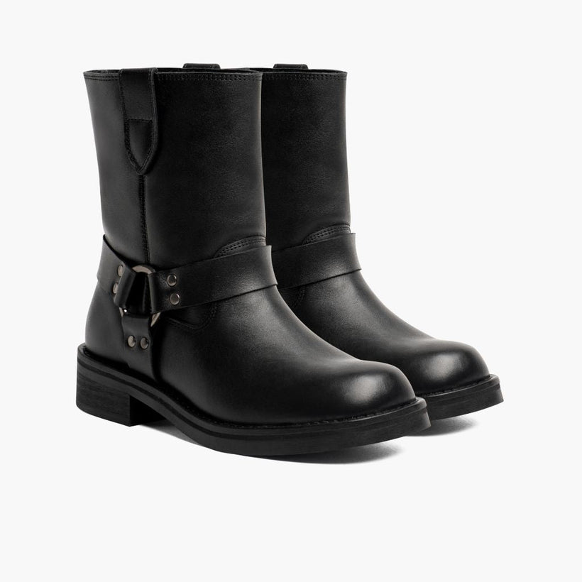 Outlaw Black Leather Boots