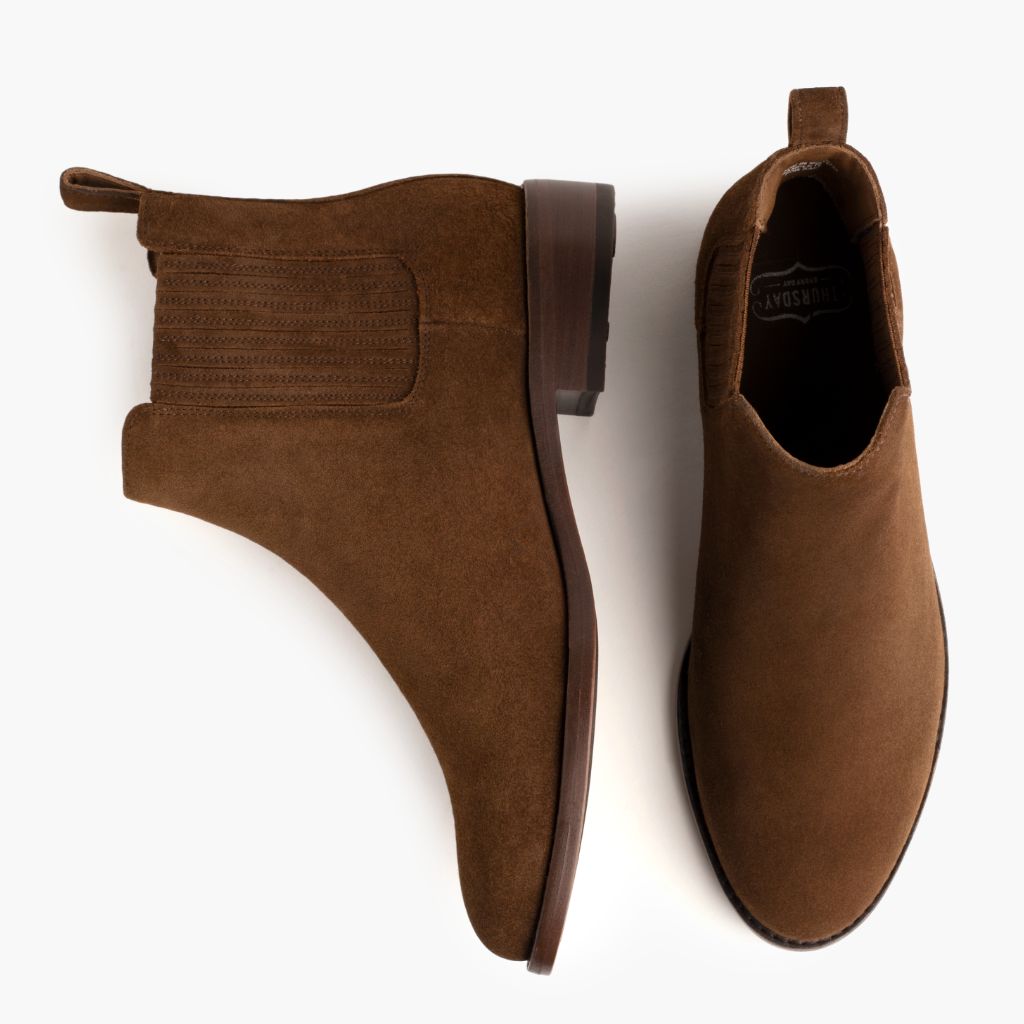 Dreamer Cinnamon Leather Boots - Reinforced Heel Counter & Precision Double-Row Stitching Detail