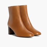 Tan Full-Grain leather Boots - Goodyear Welt Construction & Front Toe Box Detail