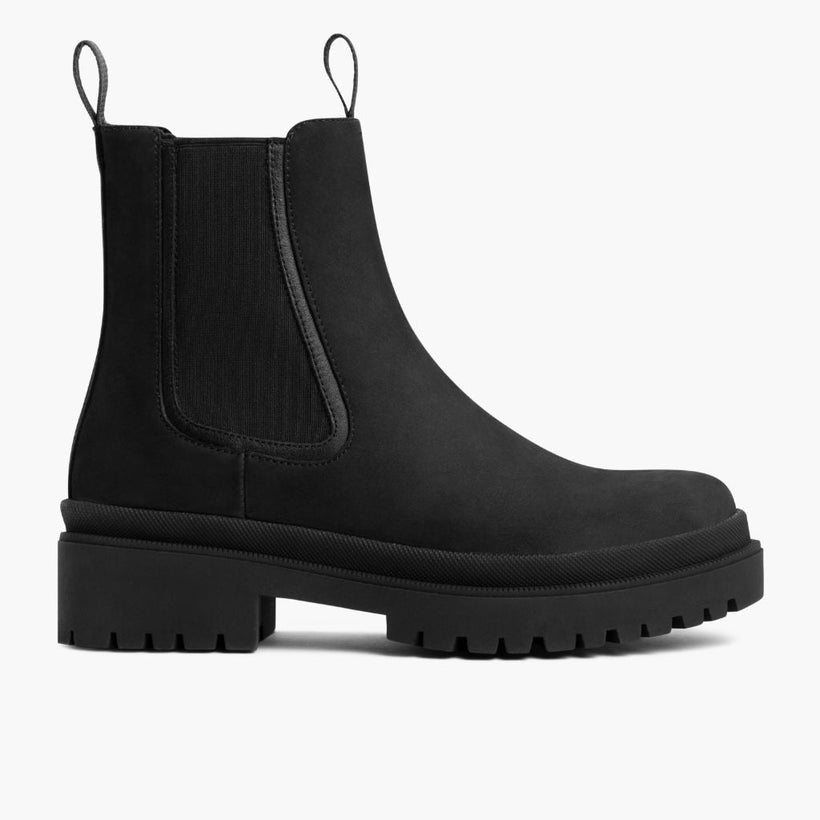 Legend Platform Black Matte Leather Boots