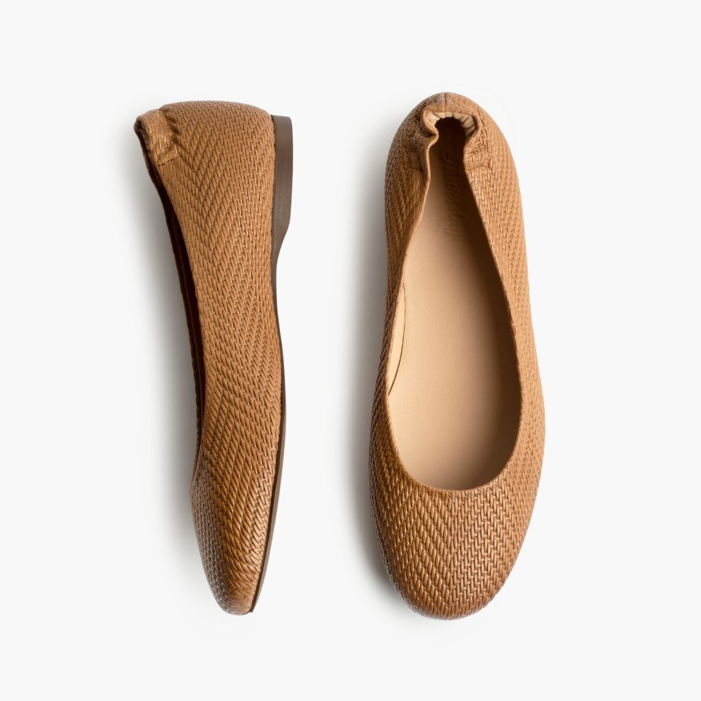 Women's Scrunch Tan Embossed Leather Boots - Reinforced Heel Counter & Precision Double-Row Stitching Detail