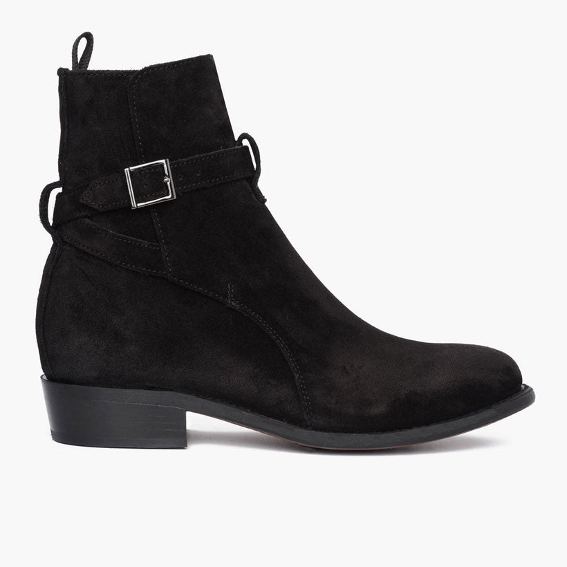Rogue Black Suede Leather Boots