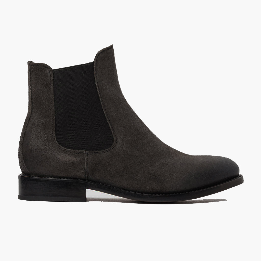 Grey Full-Grain leather Boots - Goodyear Welt Construction & Front Toe Box Detail