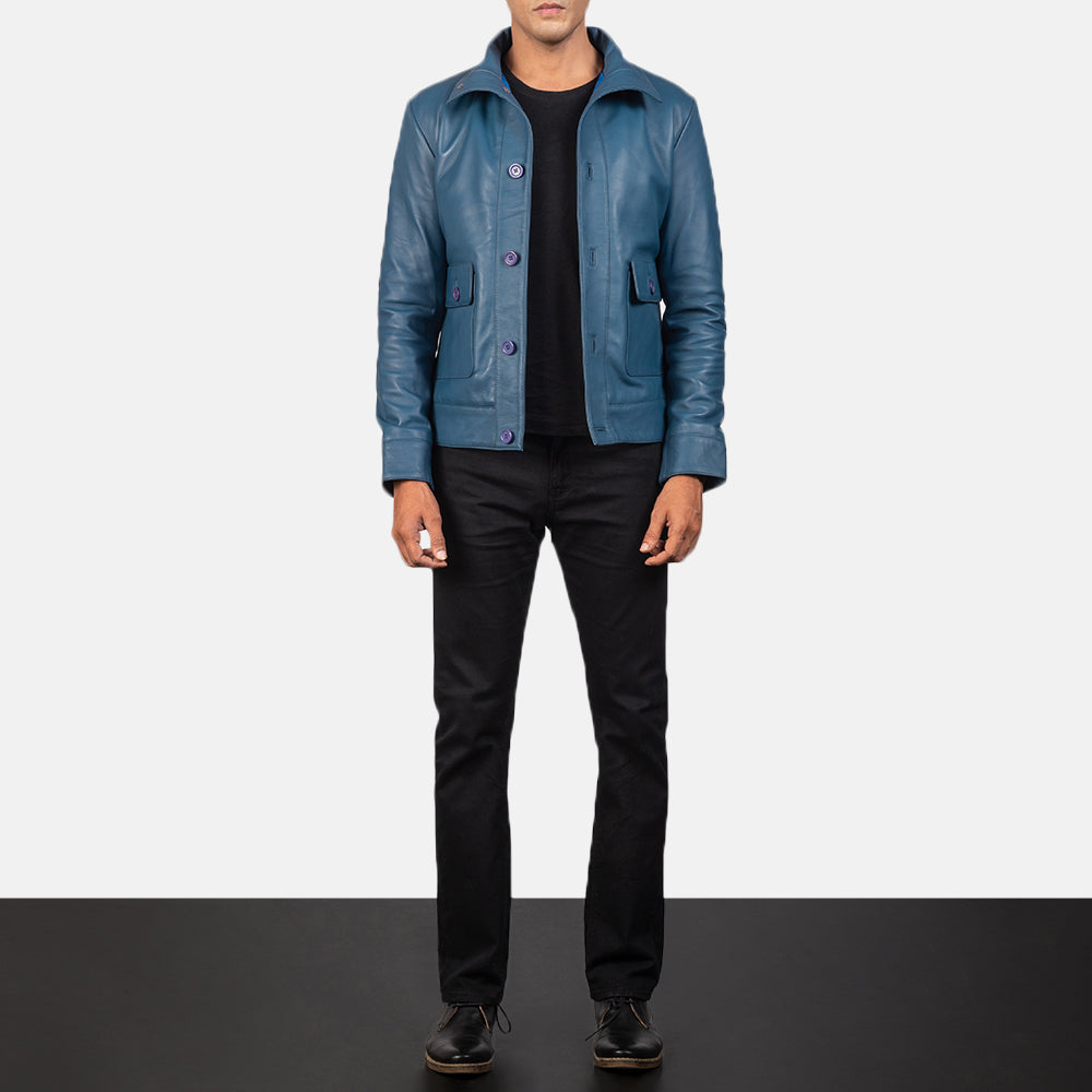Columbus Leather Bomber Jacket – alternate product view 3