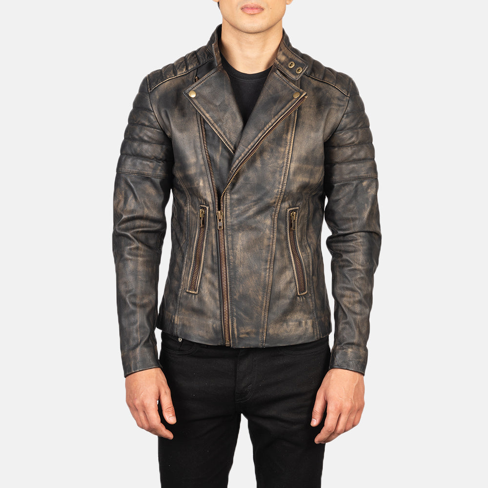 Faisor Mocha Biker Jacket – alternate product view 1