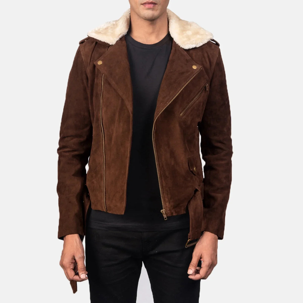 Furton Leather Biker Jacket – alternate product view 1