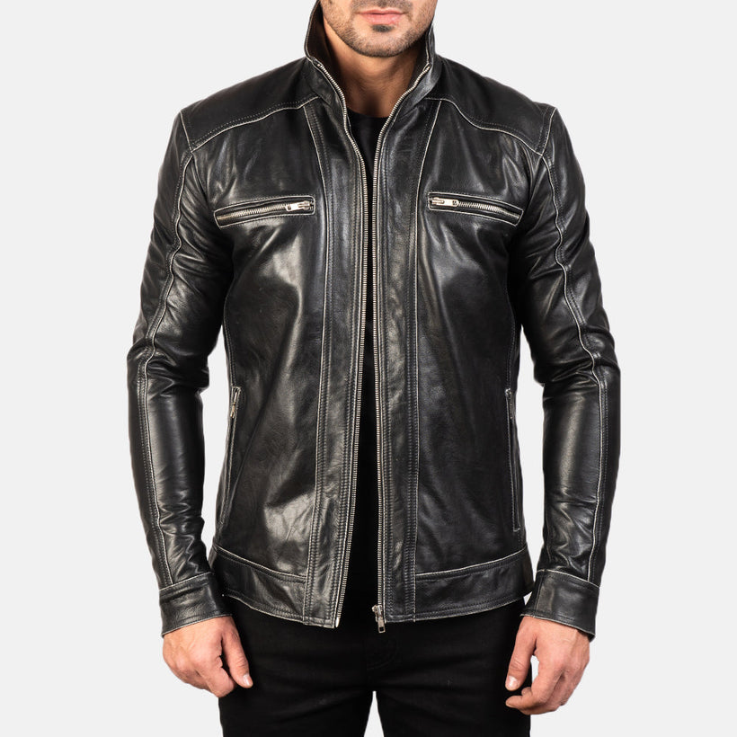 Hudson Leather Biker Jacket