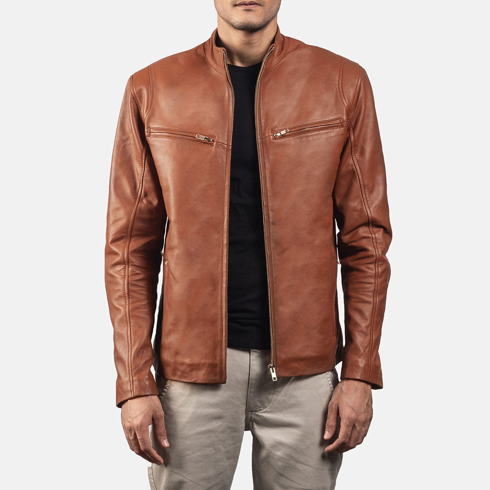 Ionic Leather Biker Jacket – alternate product view 1