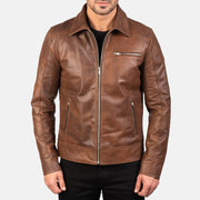 Lavendard Leather Biker Jacket – alternate product view 3