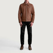 Lavendard Leather Biker Jacket – alternate product view 4