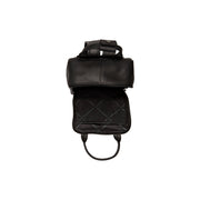 Solid Antique Brass Hardware &amp; Heavy-Duty Dual Zipper Detail on Bellary Full-Grain Leather Backpack