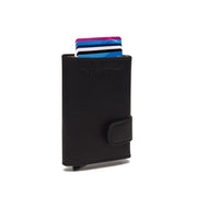 Mannheim Full-Grain Leather Card Holder in Classic 100% Full-Grain Leather - Full Exterior Front Profile View | Buy Online