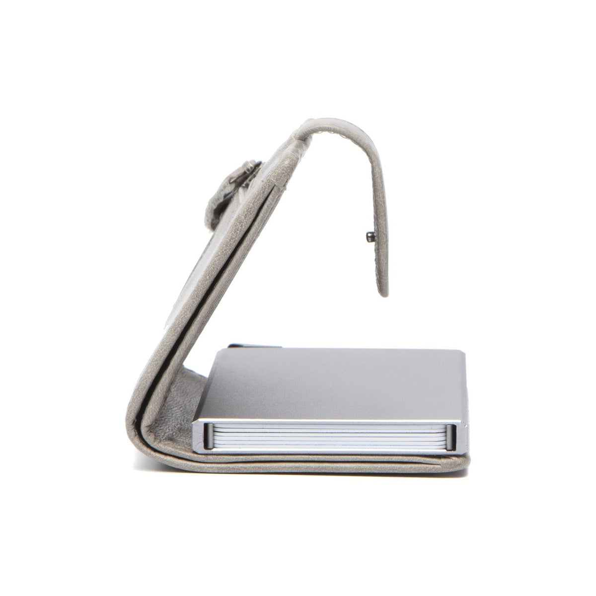 
Light Grey Leather Card Holder Prague, detail view 3