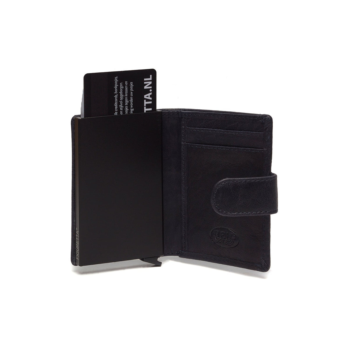 
Navy Leather Card Holder Prague, detail view 3