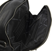 
Classic 100% Full-Grain leather Bag - Rear Perspective Showing Reinforced Leather Straps & Stitching