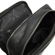 
Alva Full-Grain Leather Crossbody Bag - Structured Side Profile Showing Gusset Depth & Expansion Capacity