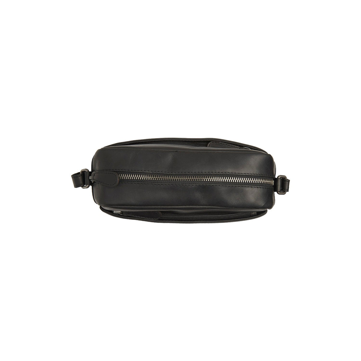 
Arona Full-Grain Leather Crossbody Bag - Structured Side Profile Showing Gusset Depth & Expansion Capacity