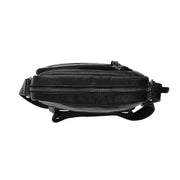 
Dessau Full-Grain Leather Crossbody Bag - Structured Side Profile Showing Gusset Depth & Expansion Capacity