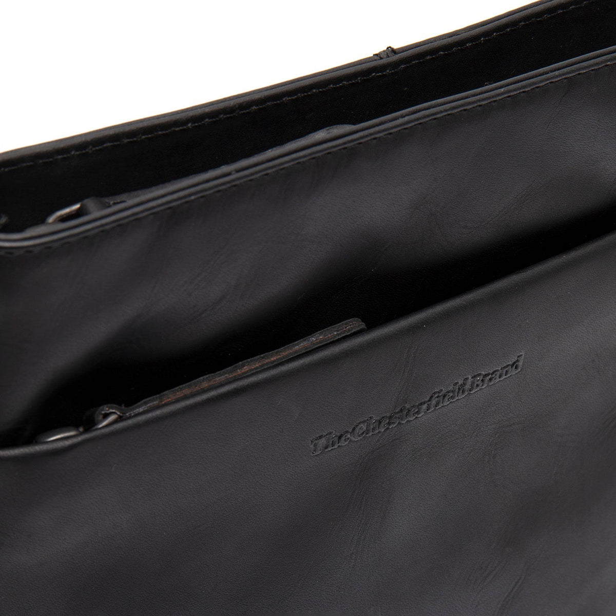 
Classic 100% Full-Grain leather Bag - Rear Perspective Showing Reinforced Leather Straps & Stitching