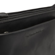 
Southampton Full-Grain Leather Crossbody Bag - Structured Side Profile Showing Gusset Depth & Expansion Capacity