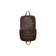 
Leather Garment Bag Josh - Lateral Side Profile View Showing Sleeve Cut & Athletic Taper Fit