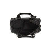 Dalford Full-Grain Leather Handbag - Lateral Side Profile View Showing Sleeve Cut &amp; Athletic Taper Fit