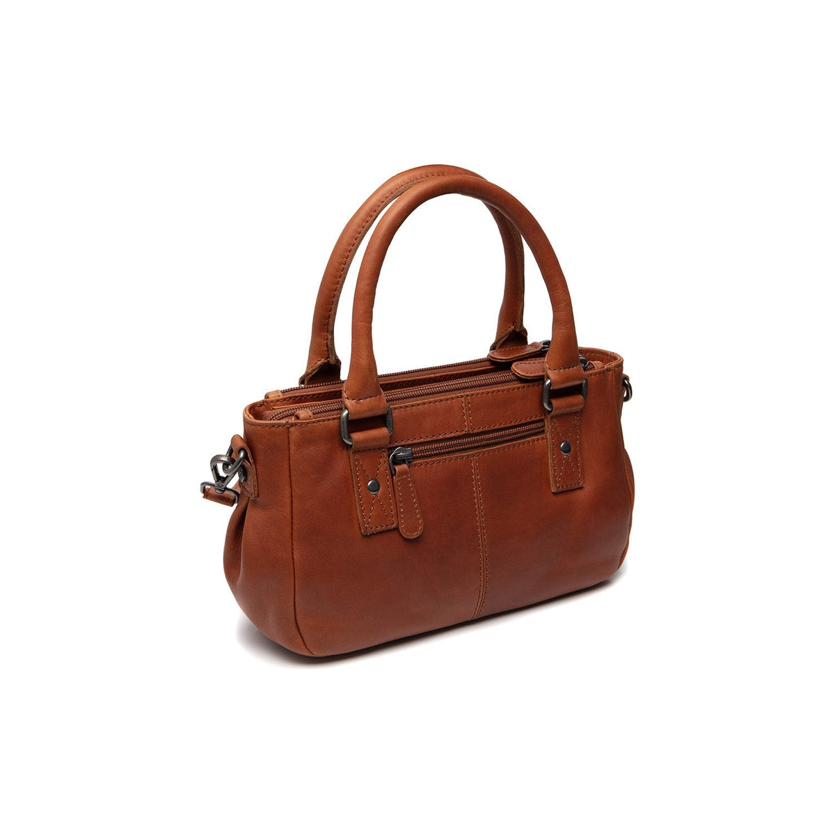 
Cognac Leather Handbag Fenja, detail view 5