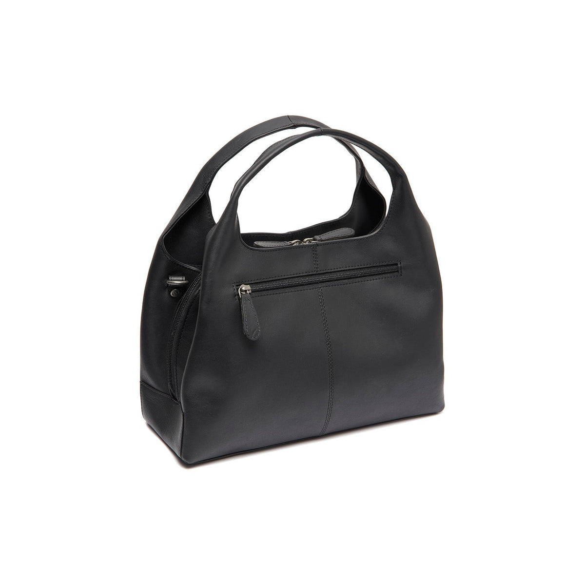 Styled Fit Perspective of Salina Full-Grain Leather Handbag on Model - Natural Daylight Drape