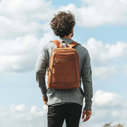 Detroit Full-Grain Leather Laptop Backpack – alternate product view 3