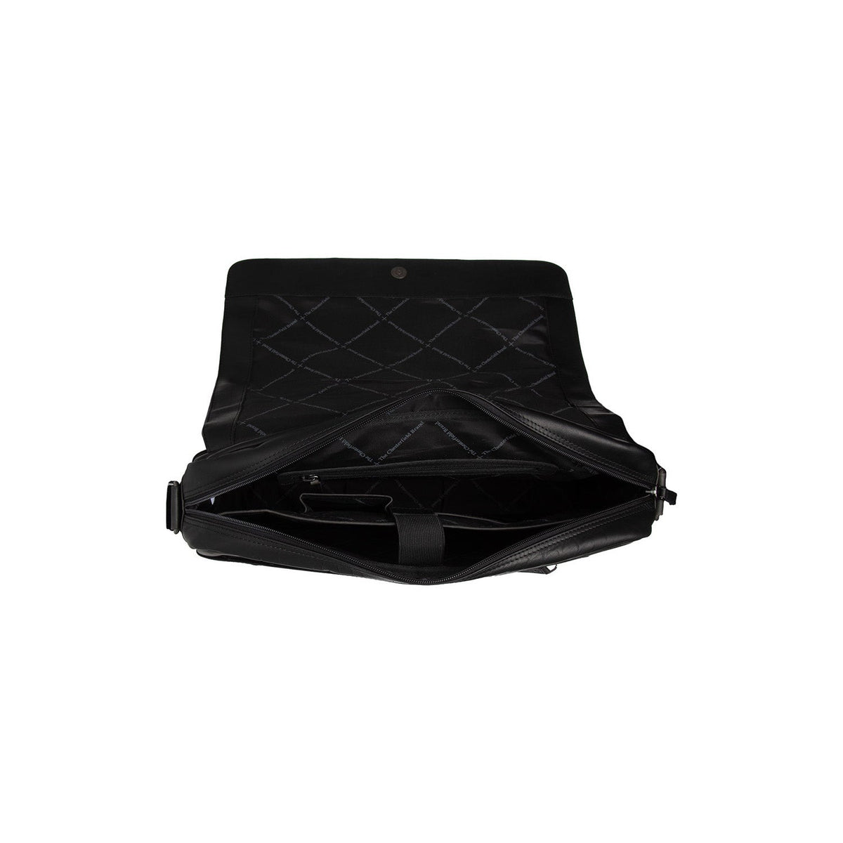 
Richard Full-Grain Leather Laptop Bag - Structured Side Profile Showing Gusset Depth & Expansion Capacity