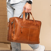 Ryan Full-Grain Leather Laptop Bag – alternate product view 2
