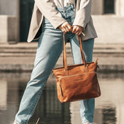 Alicante Full-Grain Leather Shopper – alternate product view 2