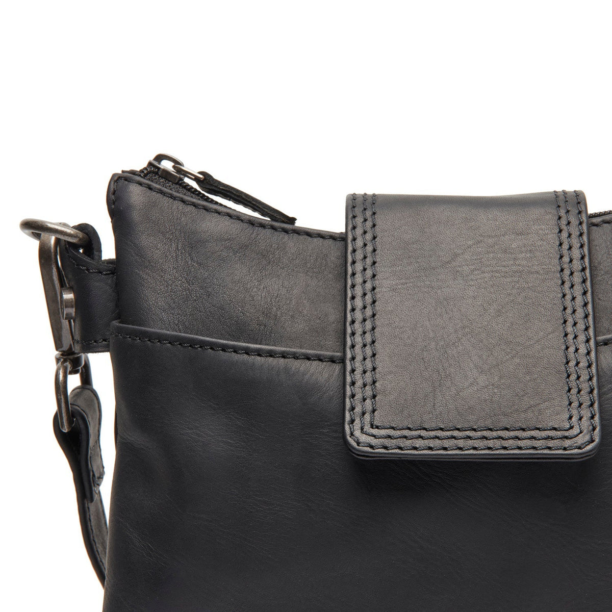 
Classic 100% Full-Grain leather Bag - Rear Perspective Showing Reinforced Leather Straps & Stitching