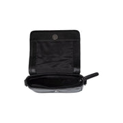Solid Antique Brass Hardware &amp; Heavy-Duty Dual Zipper Detail on Marcella Full-Grain Leather Shoulder Bag