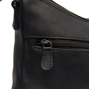 Tivra Full-Grain Leather Shoulder Bag - Structured Side Profile Showing Gusset Depth &amp; Expansion Capacity