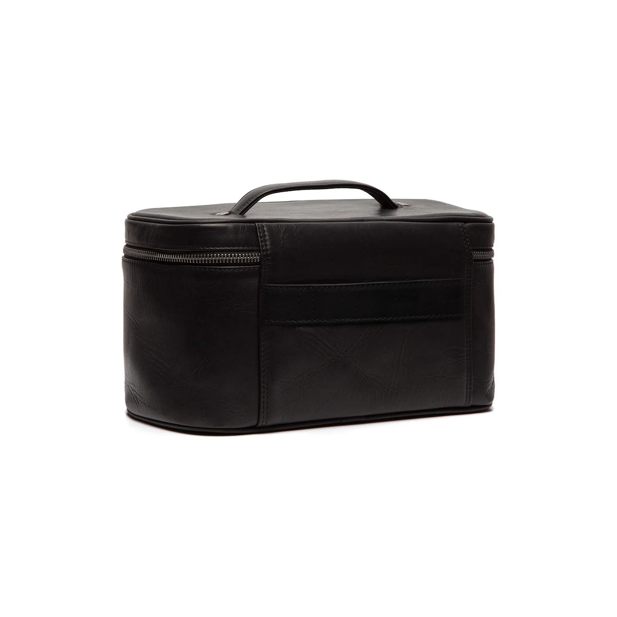 Tailored Rib Cuffs &amp; Hem Craftsmanship Construction Detail on Limone Full-Grain Leather Toiletry Bag