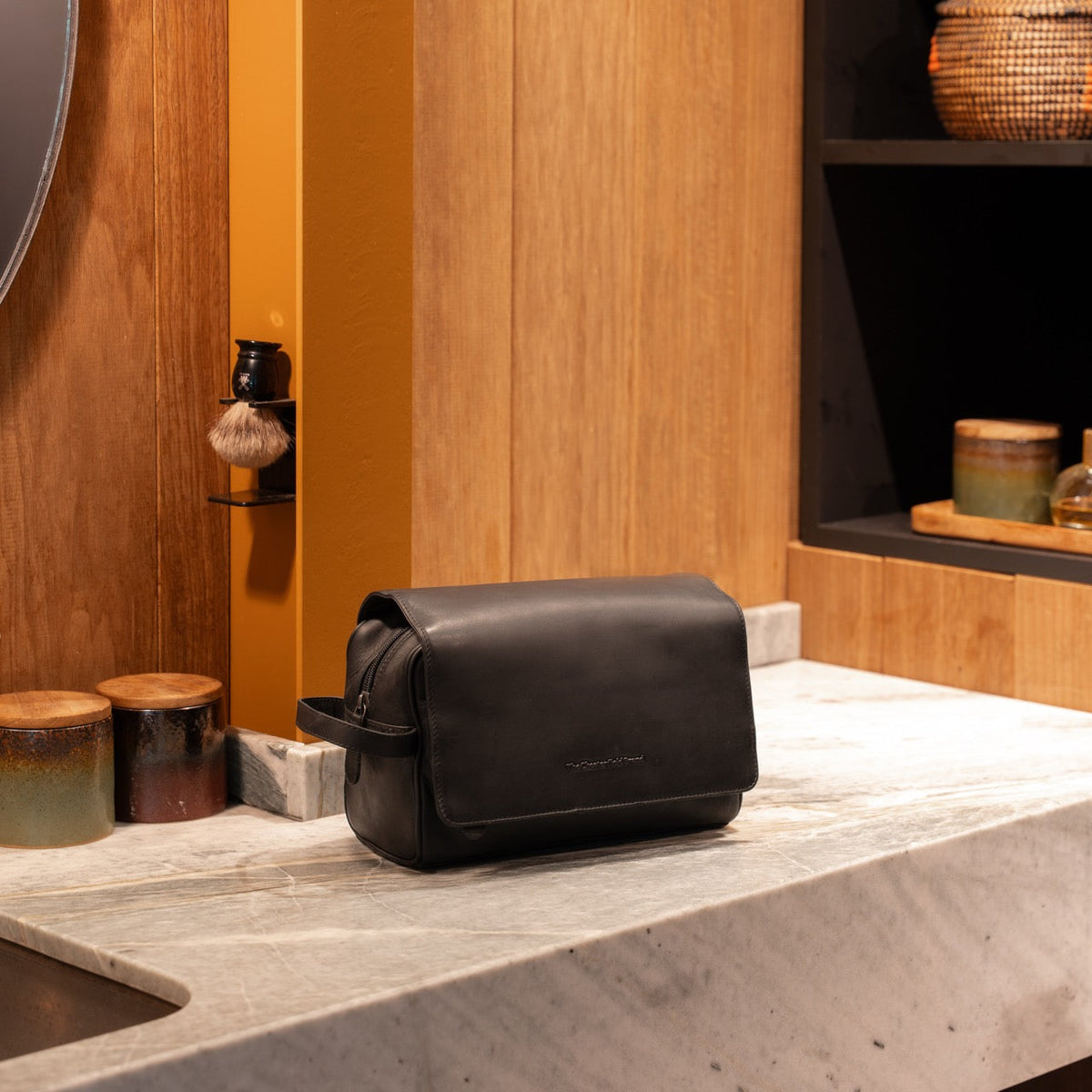 Classic 100% Full-Grain leather Goods - Back View Showing Tailored Shoulder Fit &amp; Clean Hemline