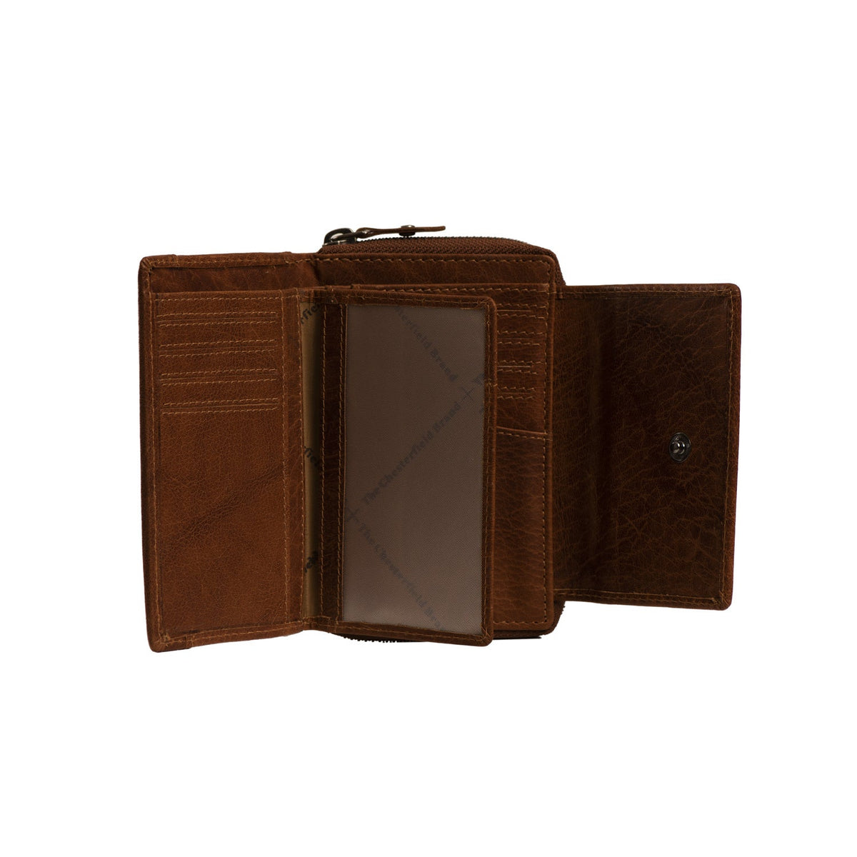 Cognac Leather Wallet Hanoi, detail view 1