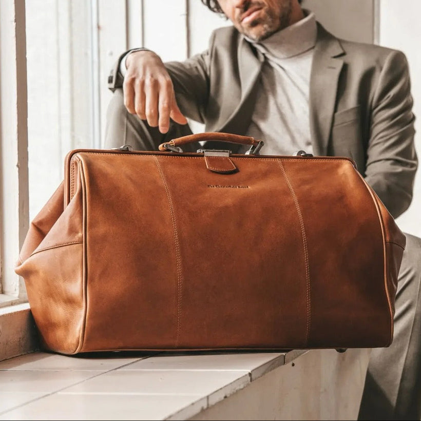 Corfu Full-Grain Leather Weekender Bag