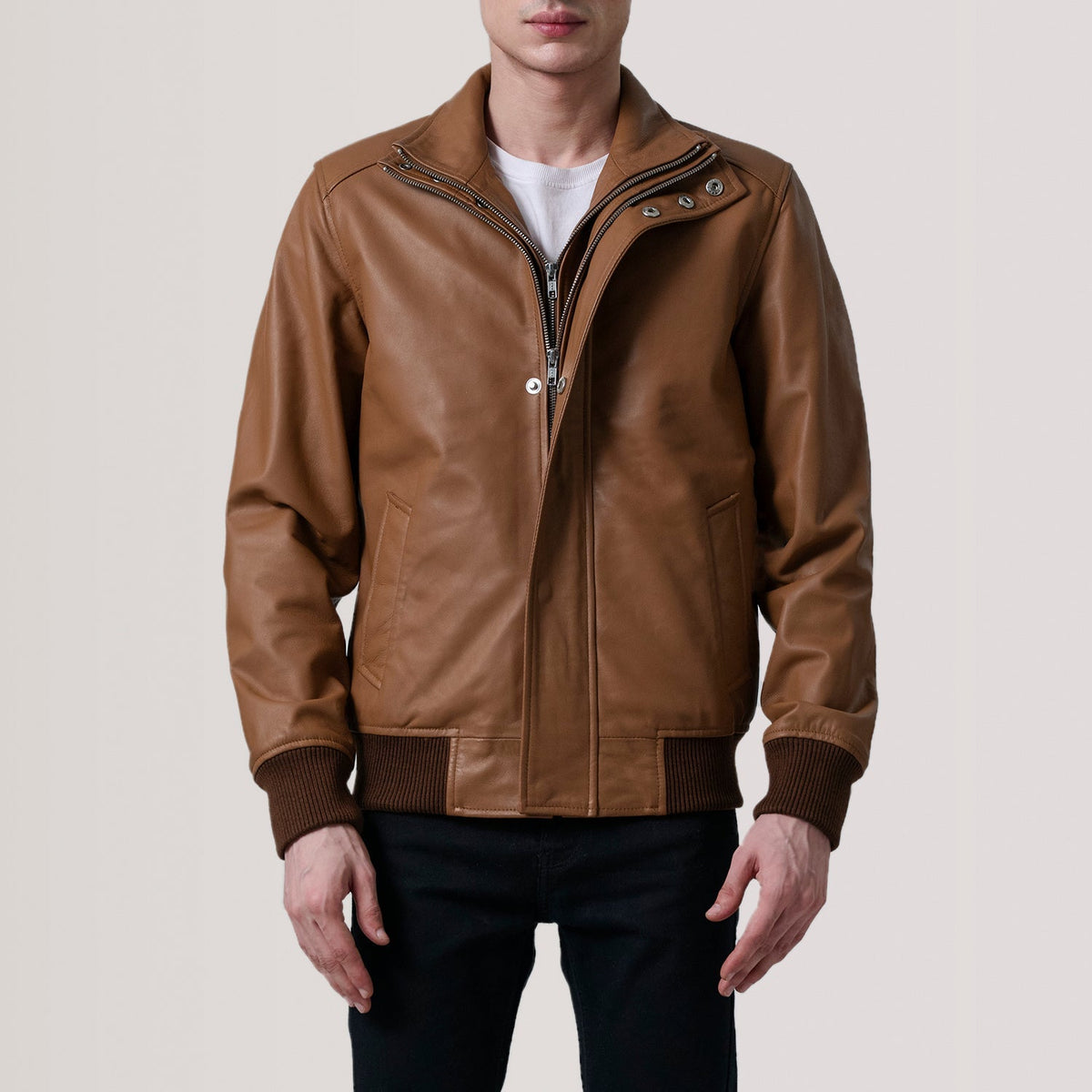 
Lester Brown Suede Bomber Jacket – alternate product view 4