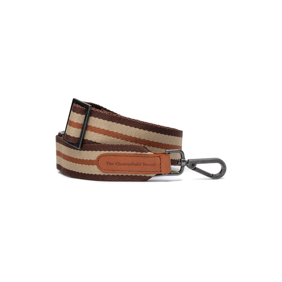 Beige Shoulder Strap in Classic 100% Full-Grain Leather - Front Profile View &amp; Tailored Silhouette | Buy Online