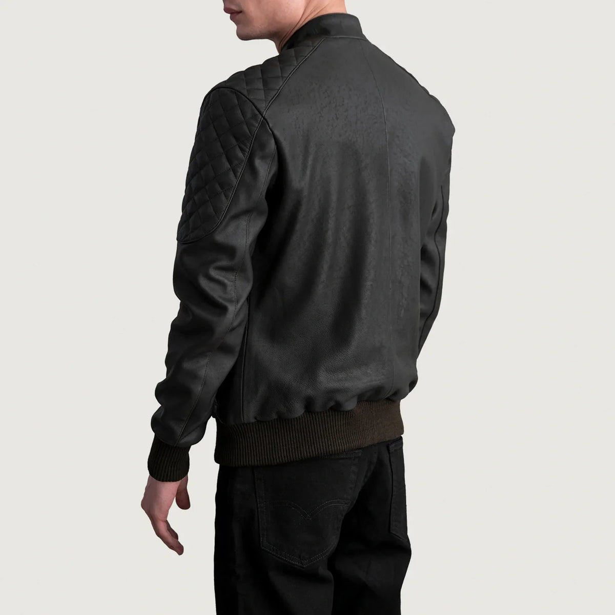 Sven Leather Bomber Jacket – alternate product view 6