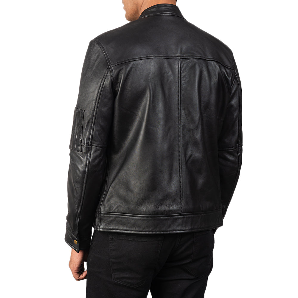 Authentic Sheepskin Leather with Semi-aniline Finish Grain Texture &amp; Heavy-Duty Seam Stitching Detail